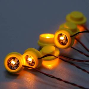 lot 43104 image: TEDDOO 14PCS LED Lights 1X1 Circular Dot Compatible with Lego Building City Model Set Block Accessories Lighting Kit Toys Yellow - Retail $19