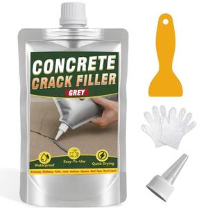lot 43116 image: Concrete Crack Filler, High Elasticity Cement Crack Waterproof, Compact Size Concrete Crack Filler for Driveway, Walkway, Patio, Joint, Suitable for Household or Small Outdoor Projects - Grey - Retail $10