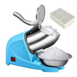 lot 62202 image: INSELY 4-Blades Electric Ice Shaver Machine, 200lbshr Ice Crusher with Ice Tray for Home and Commercial Use (Blue) - Retail $53