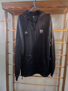 lot 46 image: Adidas Notre Dame Fighting Irish Football Full-Zip Hoodie Jacket