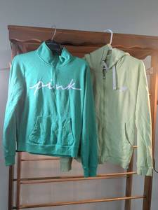 lot 52 image: Victorias Secret PINK & Nike Womens Zip-Up Sweatshirt Bundle Size S