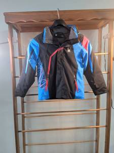 lot 54 image: Spyder Boys Ski Jacket Black Blue Red Size 12