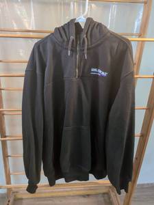 lot 63 image: Carhartt Rain Defender Loose Fit Quarter-Zip Hoodie with Wildcat Construction Embroidery - 2XL