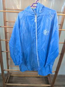 lot 66 image: Defenders of Wildlife Blue Windbreaker Rain Jacket