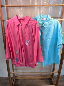 lot 85 image: CJ Banks & Faded Glory Womens Plus Size Button-Up Shirts Set of 2
