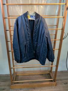 lot 118 image: Navy Blue Quilted Zip-Up Bomber Jacket Size 46 by Industrial Outfitters
