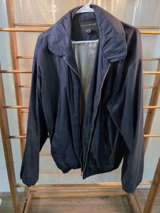 lot 155 image: Croft & Barrow Mens Navy Zip-Up Bomber Jacket XLT