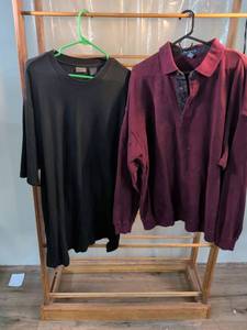 lot 168 image: GANT Long Sleeve Polo & AXIST Black Tee Bundle - XXL2XT