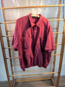 lot 173 image: Canyon Ridge Mens Burgundy Short Sleeve Button-Up Shirt 3X