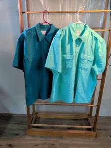 lot 177 image: John Blair Mens Short Sleeve Button-Up Shirts - Set of 2 Size 3XL