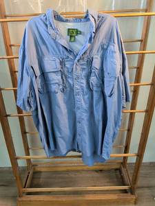 lot 178 image: Cabelas Guidewear Fishing Shirt 3XL Tall Blue Nylon