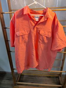 lot 179 image: John Blair Mens Short Sleeve Button-Up Shirt 3XL Coral
