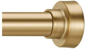 lot 27640 image: Shower Curtain Rod 34-82 Inches (2.8-6.8ft) Adjustable Spring Shower Rod No Drilling, Non-Slip, Never Rust, Stainless Steel, Suitable for Bathroom Window Living room, Gold - Retail $30