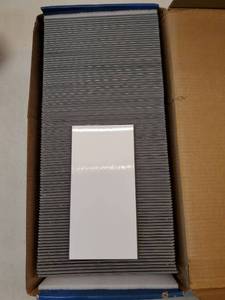 lot 27647 image: 102-Piece Peel and Stick Wall Tile for Kitchen Backsplash, Bathroom, Fireplace, 3in. � 6in. Stick on Subway Tile, Glossy White - Retail $40