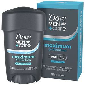 lot 27657 image: Dove MenCare Clinical Protection Antiperspirant Stick End Sweat Hacks Clean Comfort 96-Hour Protection  1.7 oz. - Retail $10