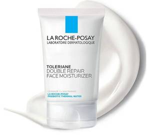 lot 27661 image: La Roche-Posay Toleriane Double Repair Face Moisturizer, Daily Moisturizer Face Cream with Ceramide and Niacinamide for All Skin Types, Oil Free, Fragrance Free - Retail $25