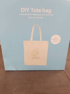 lot 2283 image: DIY Tote Bag Complete Kit - Good Vibes 15x16.5 Inch New
