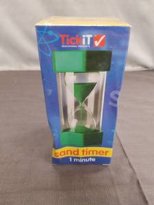 lot 2287 image: TickiT Educational 1 Minute Sand Timer Green