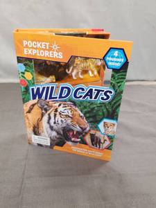 lot 2294 image: Pocket Explorers Wild Cats Book Set with 4 Figurines
