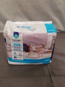 lot 2304 image: Top Paw Disposable Male Wraps For Dogs 12 Ct Small Up To 15lbs 12-19