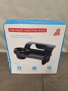 lot 2361 image: Car Multi-Function Rack 3-in-1 Window Mount Car Tray