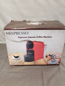 lot 2364 image: Mixpresso Espresso Capsule Coffee Machine in Red
