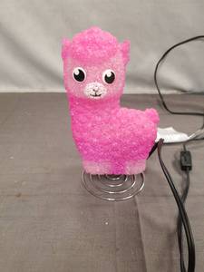 lot 2382 image: Pink Alpaca Llama Accent Table Lamp