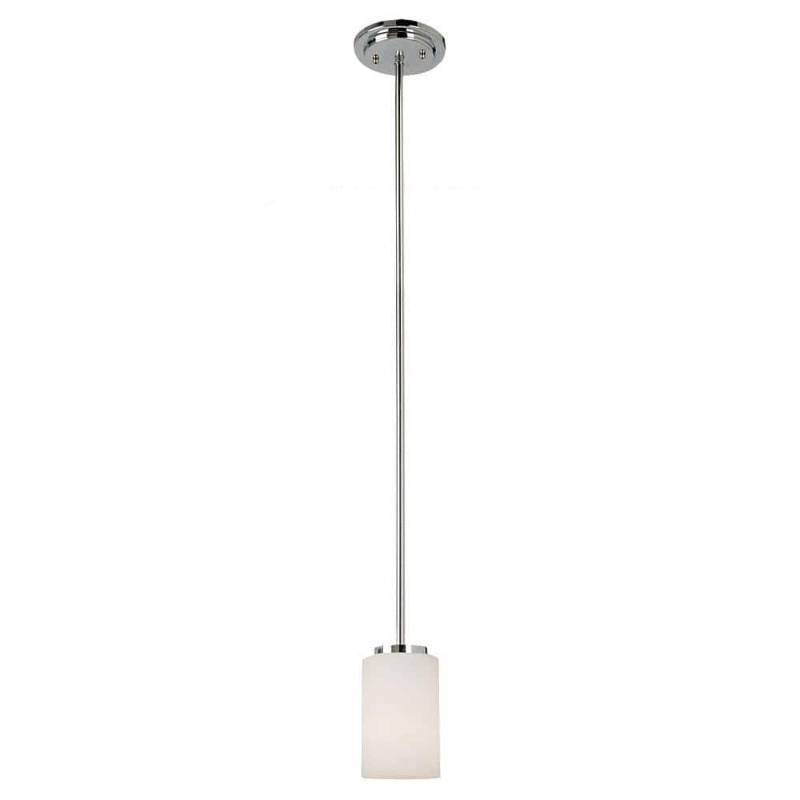 lot 59262 image: Sea Gull Lighting 61160-05 Oslo 1-Light Mini-Pendant in Chrome