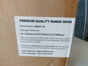 lot 25458 image: 30 in. 600 CFM Under Cabinet Range Hood with Light in Stainless Steel