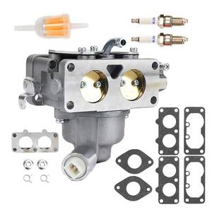 lot 5764 image: 791230 Carburetor for B&S V-Twin 4 Cycle 20Hp 21Hp 22Hp 23Hp 24Hp 25Hp with Gasket & Carbon Dirt Jet Cleaner Tool Kit Vertical Engines - Replace # 799230 699709 499804 405777