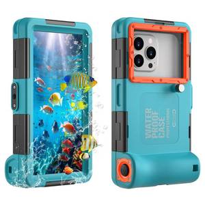 lot 5765 image: Underwater Phone Case for Snorkeling, 50ft15M Professional Scuba Diving Waterproof Phone Case for iPhone 17-7 ProPro MaxPlusMini, 1617E, SE 23, Galaxy S10-S25 PlusUltra, A21-A56 Blue