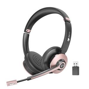 lot 5804 image: Wireless Headset with Mic for Work, Bluetooth Headphones with Microphone Noise Canceling & USB Dongle, Handsfree 26 Hours Battery & Mute Button, for OfficeCall CenterLaptopMS TeamsConference