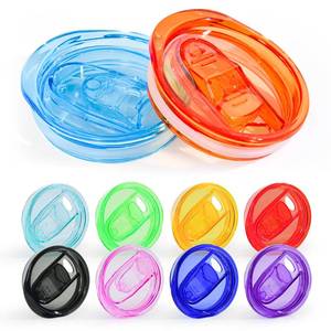 lot 5807 image: FECBK 10 Pcs 20 oz Tumbler Lid Plastic Skinny Tumbler Lid Replacement Splash Resistant 20 oz Silicone Sliding Skinny Tumbler Lids, BPA Free, Straw Friendly, Multi-Colored