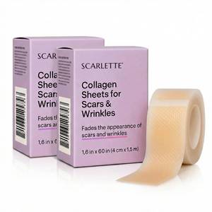 lot 5862 image: Scarlette Collagen Tape, Scarlette Collagen Sheets for Scars &amp Wrinkle, Silicone Scar Removal Strips for Various Different Scars and Wrinkles,Reusable C-Section, Burn, Acne, Surgical Scars (1pcs)