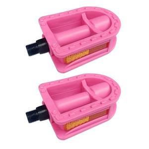 lot 5863 image: N3od3er Upgraded Kids Bike Pedals 12 Inch 1 Pair Kids Spindle Pedals Resin fit 12 14 Youth Bikes (Pink)