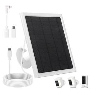 lot 5875 image: Ring Solar Panel,8W Ring Solar Charger Compatible with Stick Up Camera & Pro, Spotlight Plus & Pro, Stick Up, Spotlight Cam Battery,9.35ft Long Cable with USB-C for Outdoor Cameras (White 1pack)