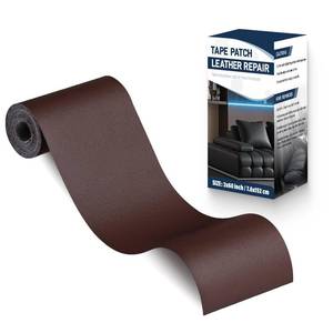 lot 5907 image: Zenyao Leather Repair Patch Tape - Self Adhesive Leather Repair Kit for Car Seat Furniture, Heavy Duty Vinyl Repair Patch for Couch Sofa, Waterproof Fix for Tears, 3x60 Inch Roll, Brown Burgundy