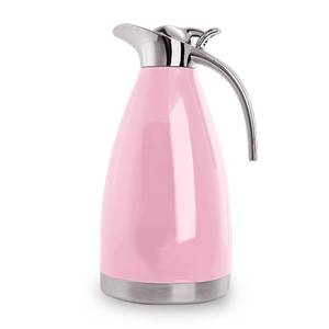 lot 5910 image: Bonnoces 68 Oz Stainless Steel Thermal Carafe - Double Walled Vacuum Insulated ThermosCarafe with Lid - CoffeeTea Carafe Heat & Cold Retention - 2 Liter Pink