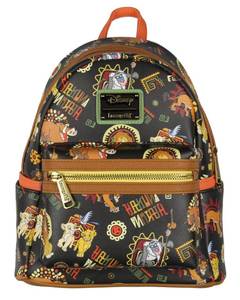 lot 5939 image: Loungefly Disney Lion King Multi-Character Tribal Patterns Allover Print Mini Backpack 11