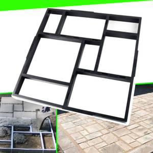 lot 5944 image: CJGQ 20x20x1.8 Plus Size Walk Maker Reusable Concrete Path Maker Molds Stepping Stone Paver Lawn Patio Yard Garden DIY Walkway Pavement Paving Moulds (8-Grid)