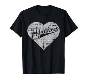 lot 5948 image: Vintage Heart Yankees I Love Yankees First Name Personalized T-Shirt XL