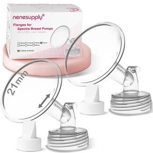 lot 5970 image: Nenesupply 21mm 2 pc Flanges Duckbill Valves Compatible with Spectra S2 S1 9 Plus Synergy Gold Breastpump Replacement to Spectra Pump Parts Flange Accessories Wide Mouth Work with Backflow Protector