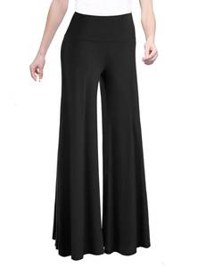 lot 7077 image: Made By Johnny MBJ WB750 Womens Chic Palazzo Lounge Pants XXXXL Black