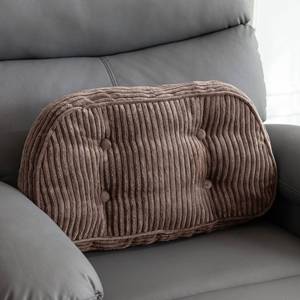 lot 7089 image: HIGOGOGO Lumbar Support Pillow for Recliner ChairAccent ChairCouchOffice Chair, Tufted Corduroy Back Support Cushion for Elderly, Recliner Cushions for Back Rest, Pain Relief, Reading, Brown
