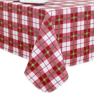 lot 7092 image: Walrus Heavy Duty Vinyl Tablecloth with Flannel Backing Waterproof Oil-Proof Plastic Table Cloth Stain-Resistant Wipeable Rectangle or Square Table Cover for Indoor and Outdoor (Lattice 60x102 Inch)