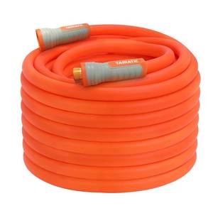 lot 7120 image: YAMATIC Heavy Duty Garden Hose 58 in x 75 ft with Swivel Fitting, Super Flexible Water Hose, All-weather, Lightweight, Burst 600 PSI