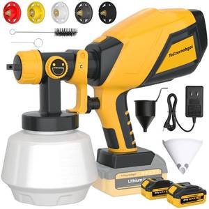 lot 7133 image: Cordless Paint Sprayer, 21V 2x4.0Ah Batteries, 1200ML High-Power Electric Spray Gun