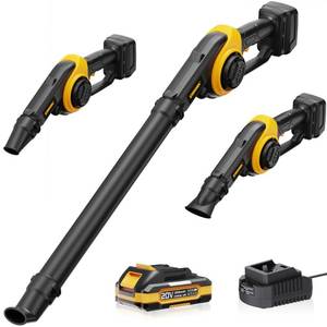 lot 7161 image: EWORK Small Leaf Blower Cordless 20V Mini Leaf Blower 130CFM200MPH with Battery and Fast Charger, Lightweight Electric Leaf Blowers, Compact Blower for Jobsite, Patio Cleaning, Lawn Care