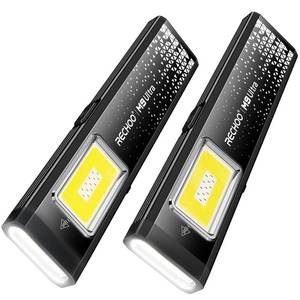 lot 7207 image: RECHOO Flat EDC Flashlight Rechargeable, 8-Mode Slim Pocket Flashlight with Magnetic Base & Clip, Lightweight Mini Rechargeable Flashlights for Everyday Carry, Working, Camping, Car Repair & Emergency