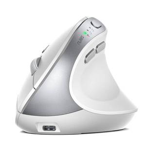 lot 7212 image: Nulea MD280 Ergonomic Vertical Wireless Mouse - Bluetooth & 2.4G Dual Mode, 4 Adjustable DPI 800120016002400, Rechargeable, Silent Clicks, No Lag, 6 Buttons - Perfect for Laptop, Desktop White